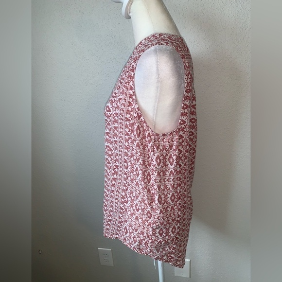 Paige Bonnie Top in Sadie Print Red White Small - Picture 2 of 5
